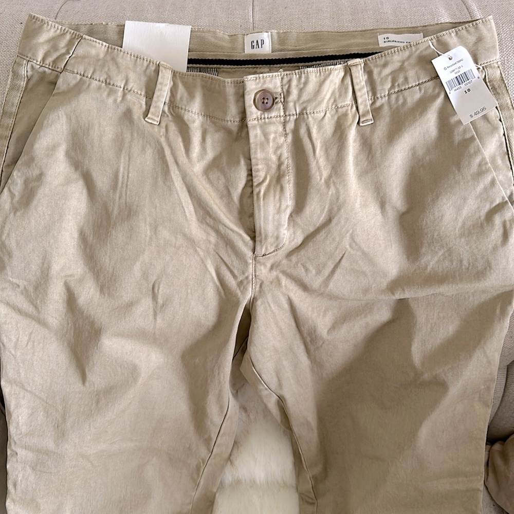 Gap Girlfriend Chino mid rise stretch pants size 10 new with tags